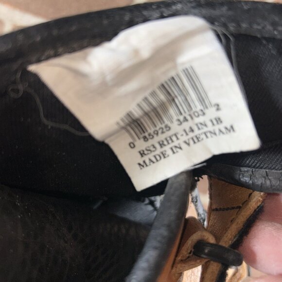 Easton Rebel Leather 14” Softball Glove RHT Slow pitch first base Mitt Tan & Blk - Picture 5 of 5